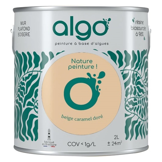 peinture écologique 2 l beige caramel doré - algo