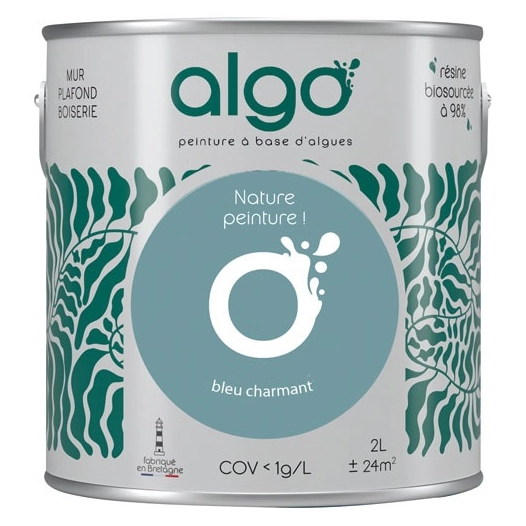 peinture écologique 2 l bleu charmant - algo