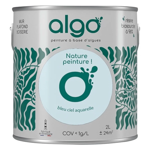 peinture écologique 2 l bleu ciel aquarelle - algo