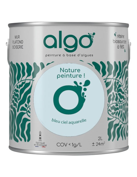 peinture écologique 2 l bleu ciel aquarelle - algo