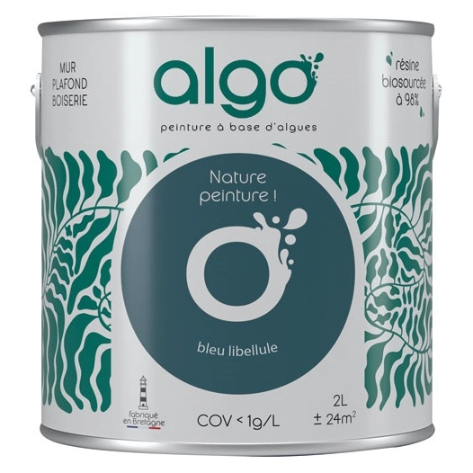 peinture écologique 2 l bleu libellule - algo
