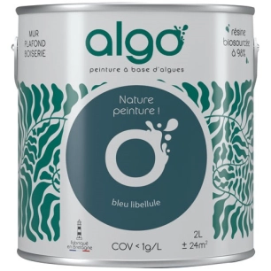 peinture écologique 2 l bleu libellule - algo