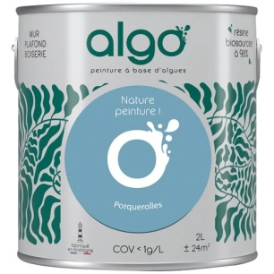 peinture écologique 2 l bleu porquerolles - algo