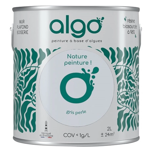 peinture écologique 2 l gris perle - algo