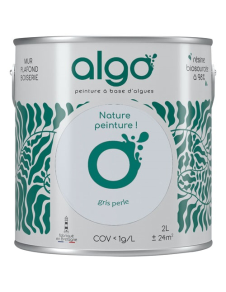 peinture écologique 2 l gris perle - algo