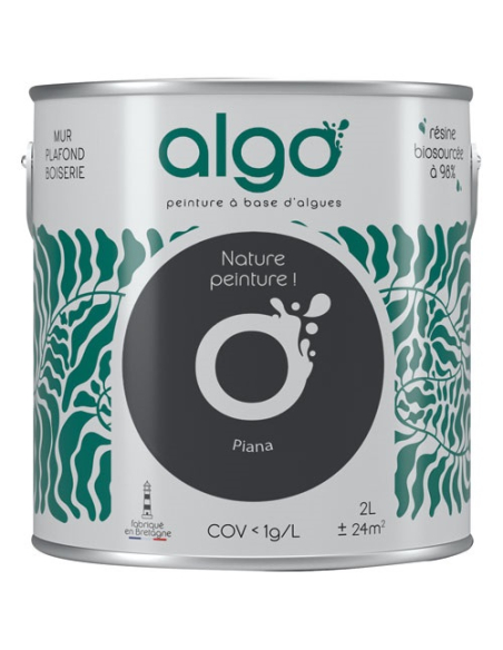 peinture écologique 2 l noir piana - algo