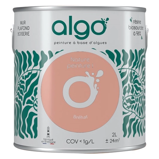 peinture écologique 2 l rose bréhat - algo