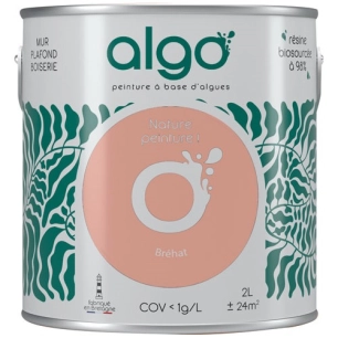 peinture écologique 2 l rose bréhat - algo