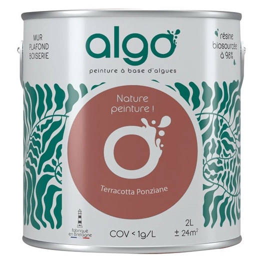 peinture écologique 2 l terracotta ponziane - algo