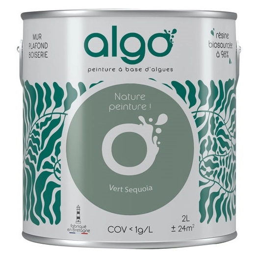 peinture écologique 2 l vert séquoia - algo