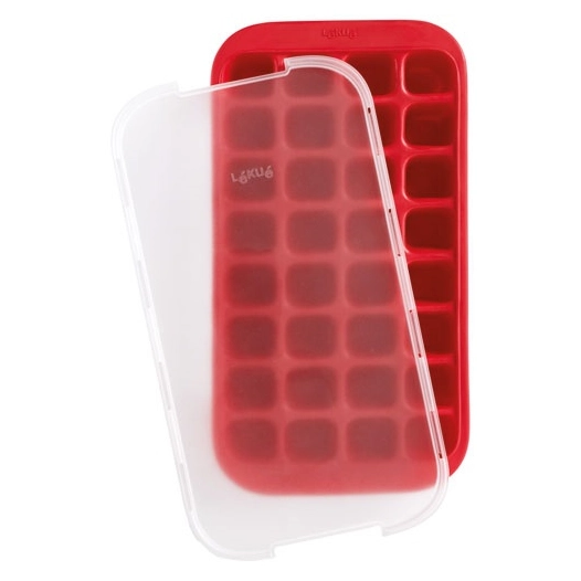 bac a glacons maxi 32c rouge+ couvercle - lekue