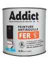 Peinture Fer anti-rouille 0.5 litre noir mat - ADDICT