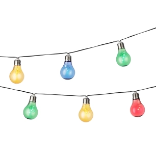 guirlande d'ampoules colorées, solaire, 2 fonctions, 4,5 m