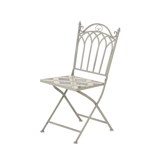 chaise pliante bistro mosaïque 38 x 50 x 89 cm