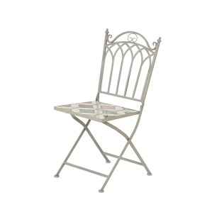 chaise pliante bistro mosaïque 38 x 50 x 89 cm