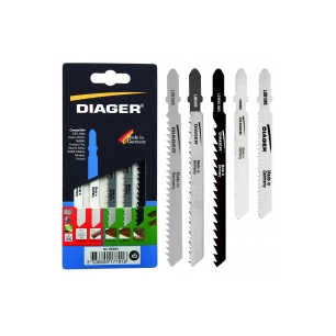 lames de scie sauteuse - assortiment 5 pieces réf. lmix001désignation 5 lames assortieslongueur denture fixation 't'utilisation