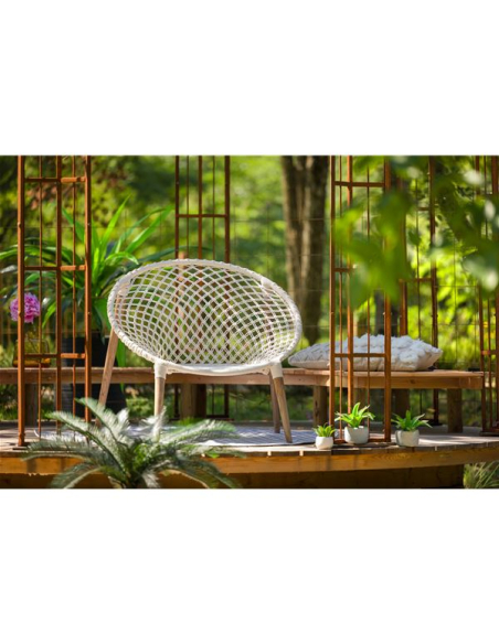 2 fauteuil rond en macramé - pamban - jardiline