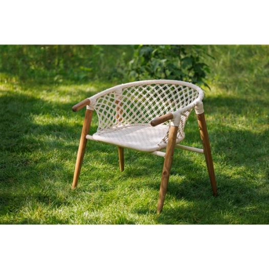 fauteuil 1/2 rond en macramé - rodrigues - jardiline