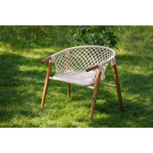 fauteuil 1/2 rond en macramé - rodrigues - jardiline