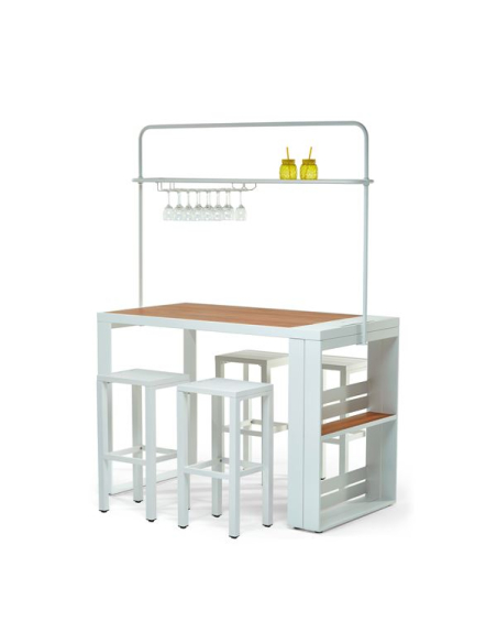 ensemble table bar mange-debout - cannes - jardiline