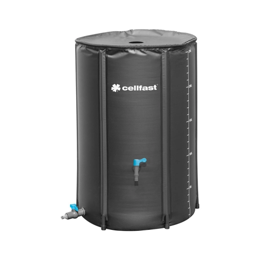 réservoir de récupération d'eau de pluie pliable, capacité 250 l. ø 60 x 90 cm