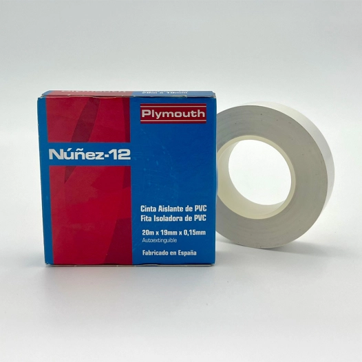 ruban isolant pvc blanc haute adhérence 20 m x 19 mm x 0,15 mm