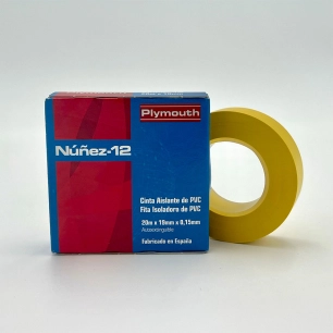 ruban isolant pvc jaune haute adhérence 20 m x 19 mm x 0,15 mm