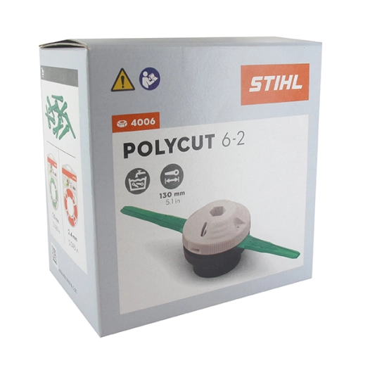 tête polycut 6-2 stihl pour débroussailleuses modèles fs 38, fs 40, fs 45, fs 50, fsa 60 r, fsa 86 r, fsb-km. origine 4006-710-2