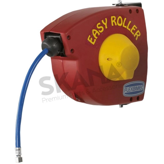 dérouleur / enrouleur pour tuyau pneumatique. fixation murale articulée, longueur tuyau:15m,section 8 x30mm. raccord m 1/4 bsp.