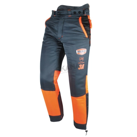 pantalon de bûcheronnage multi-poches. norme ce en381-5, classe 3 (28 m/s), type a. taille s 38/40.