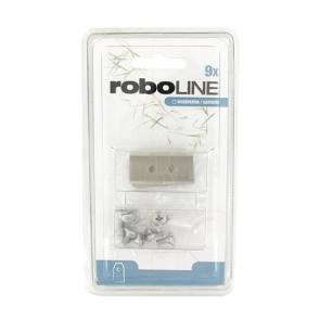 blister de 9 lames adaptable sur robots husqvarna modèles automower g2 (2003/b, automower g2 2006, solar hybrid 210c, 220ac, 230