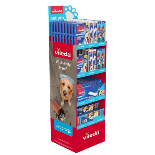 présentoir de la gamme pour animaux de compagnie