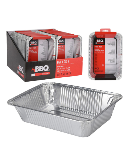 Plateaux Alu BBQ (Lot de 4) Résistant, pratique, multi-usage - BBQ