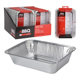 plateau en aluminium, lot de 4 unités, 22 x 15,5 x 4,5 cm