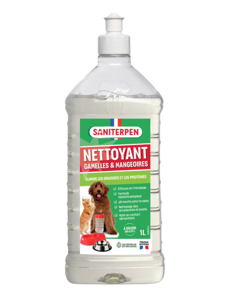 nettoyant gamelles et mangeoires animaux 1l - saniterpen