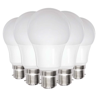 ampoule opaque classic poire led b22 9w 810lm blanc froid lot de 5 - fox light