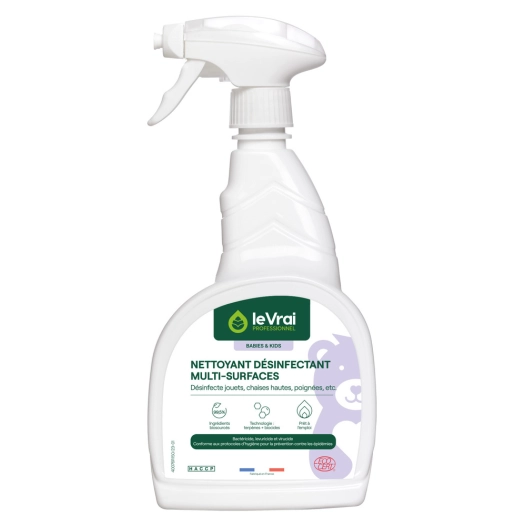 nettoyant désinfectant multi-surfaces 750 ml - la vrai babies&kids pro