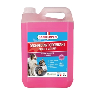 désinfectant odorisant cages & litières 5l - saniterpen