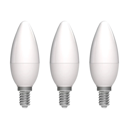 ampoule opaque flamme led e14 3.4w 470lm blanc chaud lot de 3 - prolight