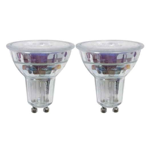 ampoule transparente spot réflecteur led gu10 3.6w 345lm blanc chaud lot de 2 - prolight