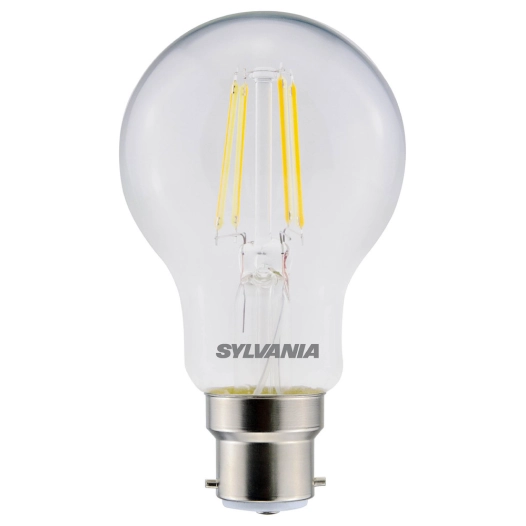 ampoule transparente classic poire led b22 4.5w 470lm blanc chaud - sylvania