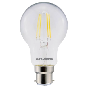 ampoule transparente classic poire led b22 4.5w 470lm blanc chaud - sylvania