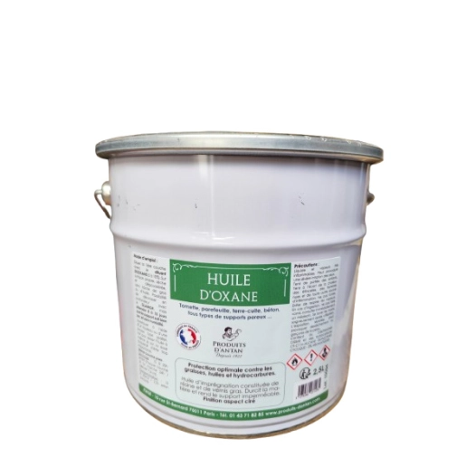huile d'oxane protection tous types de supports poreux 2.5l - produits d'antan