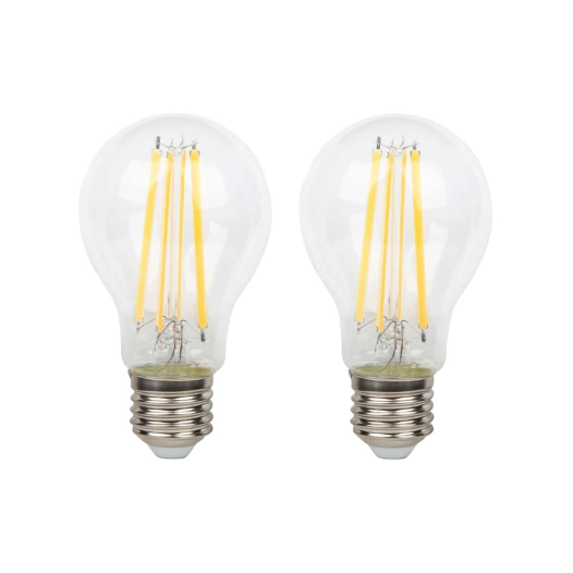 ampoule transparente classic poire led e27 7w 806lm blanc chaud lot de 2 - prolight