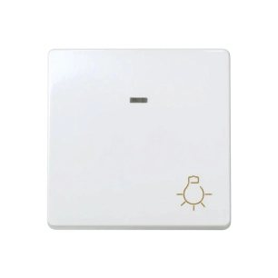 série 27 bouton poussoir large lumineux blanc