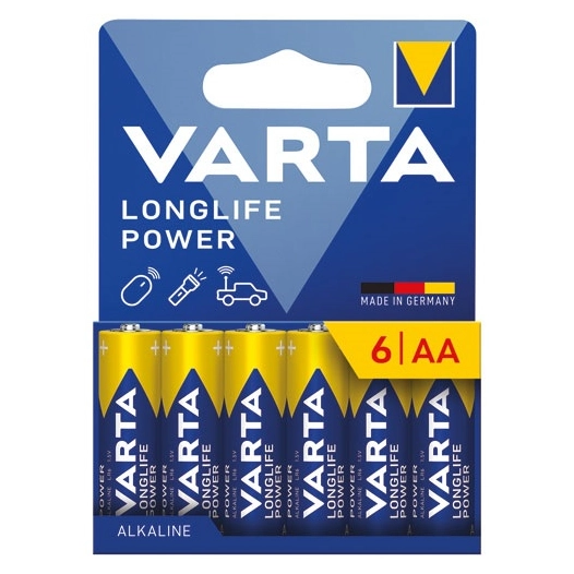 pile longlife power aa/lr06 blister de 6 - varta