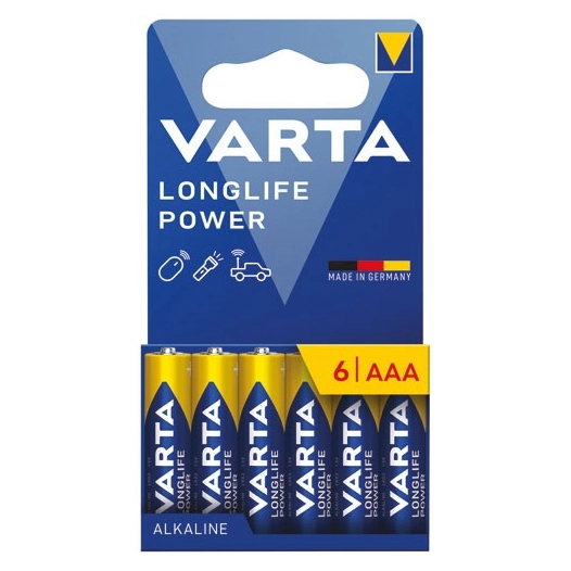 pile longlife power aaa/lr03 blister de 6 - varta