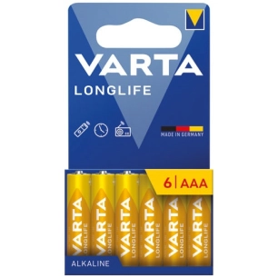 pile alcaline longlife aaa/lr03 blister de 6 - varta