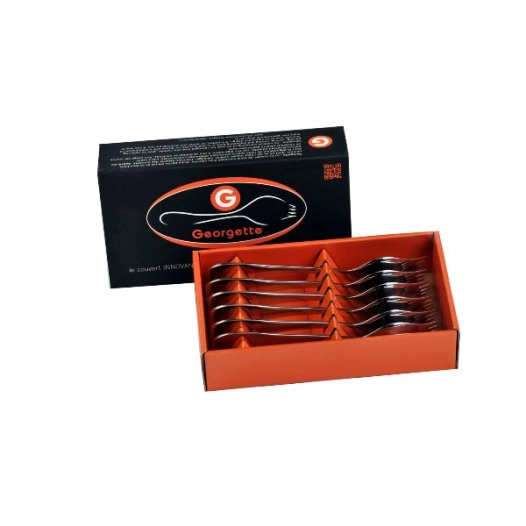 georgette demoiselle standing couvert inox brillant droitier boîtex6 - georgette