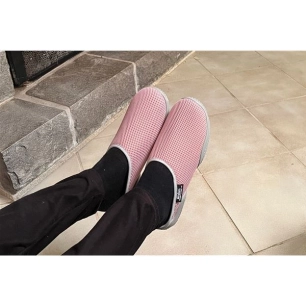 2 mule femme rose cendré taille 38 - box - airplum